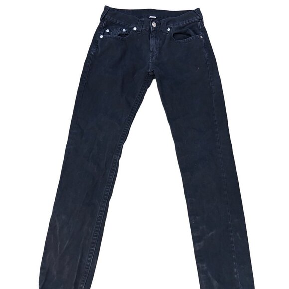 TRUE Religion Jeans Size 32 SKINNY Black - Picture 6 of 8